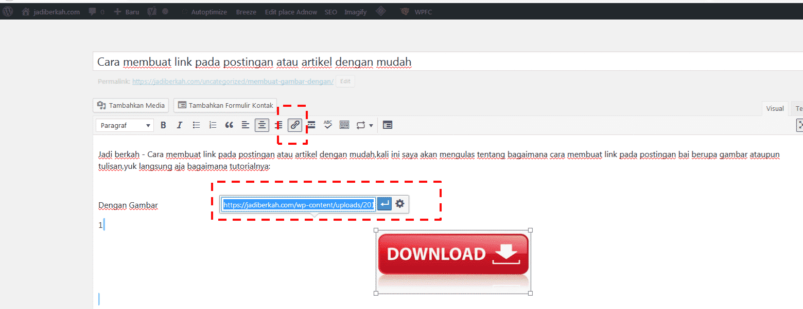 Cara Membuat Link Pada Postingan Atau Artikel Dengan Mudah